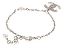 CHANEL　シャネル　ココマーク　 ブレスレット 　メタル　ラインストーン　フェイクパール　【431】2148103565632