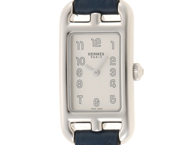 【HERMES】エルメス ナンタケット SV925 NA1.250 クォーツ レディース【ev20】レディース素材