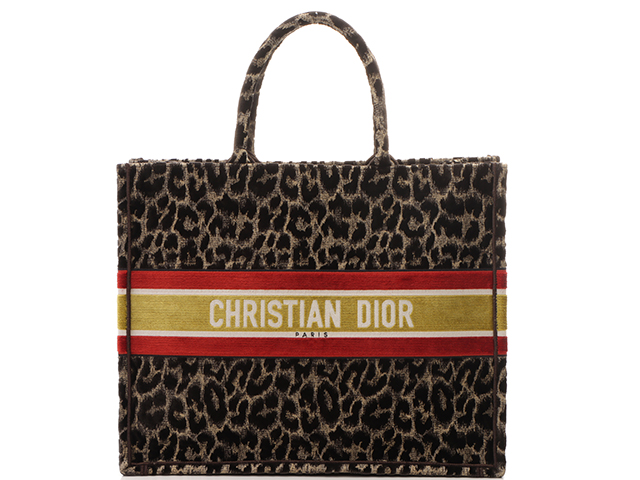 Dior ディオール トートバッグ ブックトート ラージ レオパード  