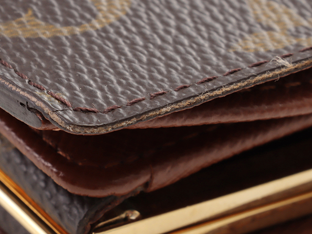 ルイヴィトン LOUIS VUITTON 二つ折りがま口財布 モノグラム