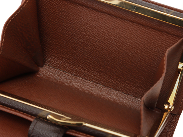 ルイヴィトン LOUIS VUITTON 二つ折りがま口財布 モノグラム