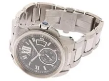 Cartier　カルティエ　時計 カリブル ドゥ カルティエ　W7100016　SS ステンレススチール　自動巻き　ブラック文字盤　シースルーバック （2148103572494）　【200】T