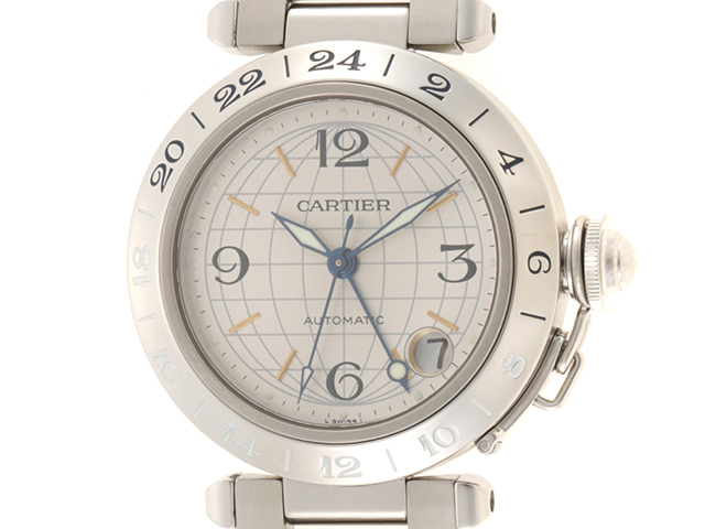 Cartier カルティエ パシャC メリディアン GMT W31029M7 ステンレス ...