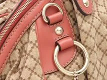 GUCCI グッチ ハンドバッグ ディアマンテ スーキー ベージュ/ピンク キャンバス/レザー 223974【472】2148103574580