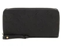 LOUIS VUITTON ルイヴィトン 長財布 ジッピー・ウォレット モノグラム・アンプラント ノワール M61864【434】