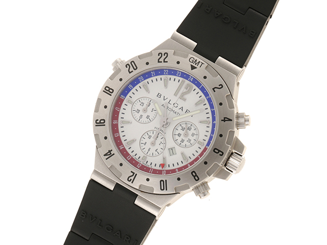 売約済み 美品 ブルガリ ディアゴノ GMT 自動巻き - 時計
