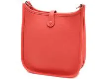 HERMES エルメス ショルダーバッグ エヴリンTPM ローズテキサス トリヨンクレマンス シルバー金具 B刻印 2148103575242【430】