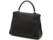 エルメスケリー　刻印◯M HERMES エルメス ケリー28 ブラック/SV フィヨルド □G刻印