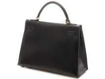 HERMES　エルメス　ケリー32　ブラック　ゴールド金具　□Ｅ刻印（2001年頃）【431】