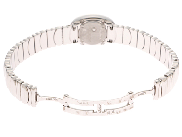 Cartier カルティエ 腕時計 ミニベニュワール W15189L2 K18ホワイトゴールド アイボリー文字盤 クォーツ 2004年海外【472】SJ