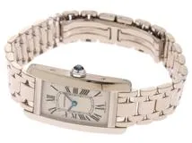 Cartier　カルティエ　時計　タンクアメリカン　W26019L1　ＷＧ　クォーツ　2148103575907　【437】