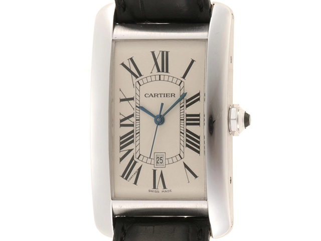 Cartier カルティエ 腕時計 タンクアメリカン LM W2603256 K18ホワイト
