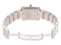 Cartier カルティエ 腕時計 タンクフランセーズ LM W51002Q3 ステンレス アイボリー文字盤 自動巻き【472】SJ