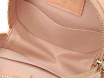 CHANEL シャネル マトラッセ ショルダーバッグ ラウンド チェーンショルダー ピンク ベージュ レザー フェイクパール 2148103577703【200】