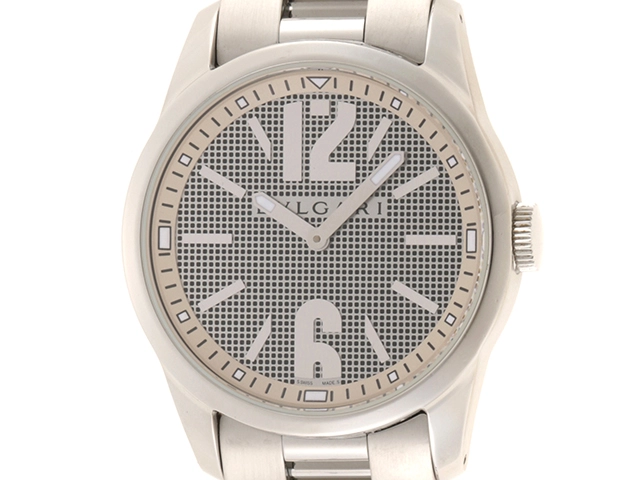 BVLGARI ブルガリ 腕時計 ソロテンポ ST37S シルバー／ブラック文字盤