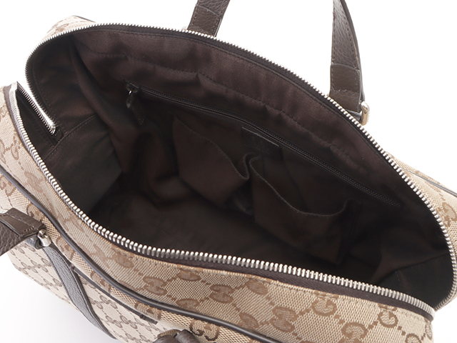 GUCCI グッチ ブリーフケース ビジネスバッグ GGキャンバス×レザー