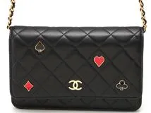 CHANEL シャネル マトラッセ チェーンウォレット AP3076 ブラック/GP