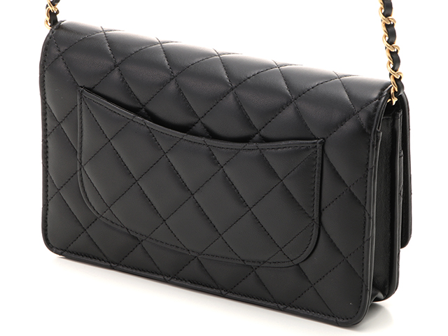 CHANEL シャネル マトラッセ チェーンウォレット AP3076 ブラック/GP 