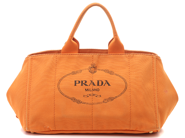 プラダ カナパ S トートバッグ ショルダーバッグ PRADA オレンジ-