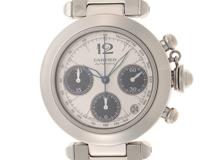 Cartier カルティエ 時計 パシャC クロノグラフ シルバー ステンレススチール ユニセックス 自動巻き