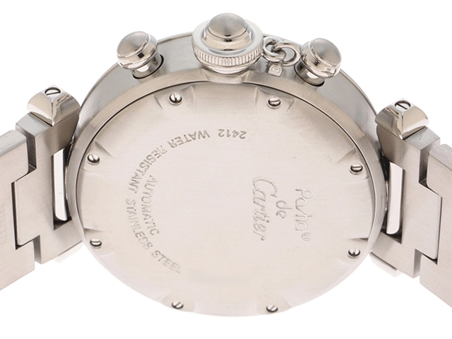 Cartier カルティエ 時計 パシャC クロノグラフ シルバー ステンレススチール ユニセックス 自動巻き