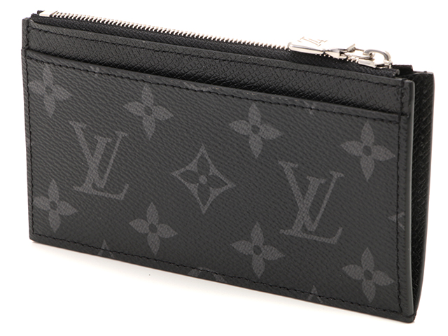 美品 LOUIS VUITTON ルイヴィトン タイガラマ コインカード ホルダー ブラック 黒 シルバー金具 PVC M30271 コインケース コンパクトウォレット メンズ 401283