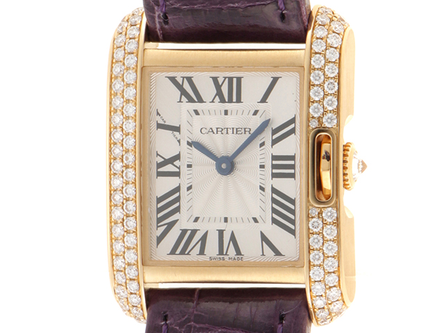 Cartier カルティエ 腕時計 タンクアングレーズ SM WT100014 K18 