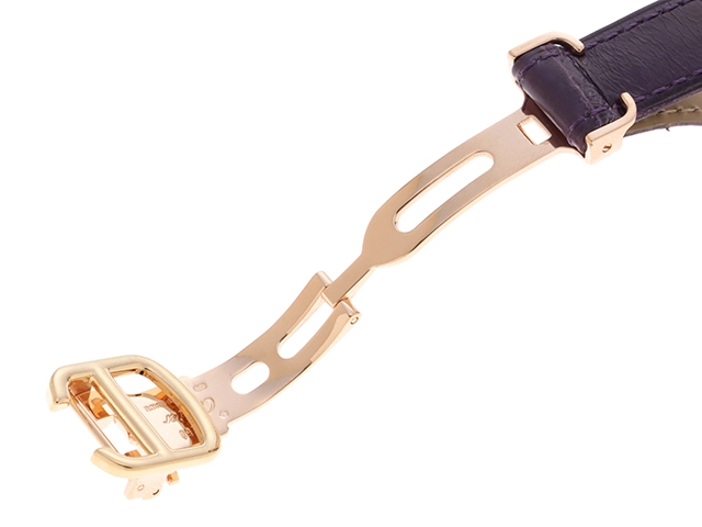 2013年11月正規品 Cartier カルティエ 腕時計 タンクアングレーズ SM WT100014 K18イエローゴールド/クロコベルト/ダイヤモンドベゼル シルバー文字盤 クォーツ【472】SJ