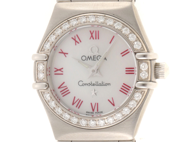 オメガ OMEGA コンステレーション クアドラ 1539.77 SS 純正ダイヤモンドベゼル クオーツ レディース 腕時計