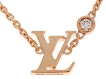 LOUIS VUITTON ルイヴィトン ダイヤモンド ネックレス パンダンティフイディールブロッサムLVネックレス PG 1PD 3.9g Q93655【434】