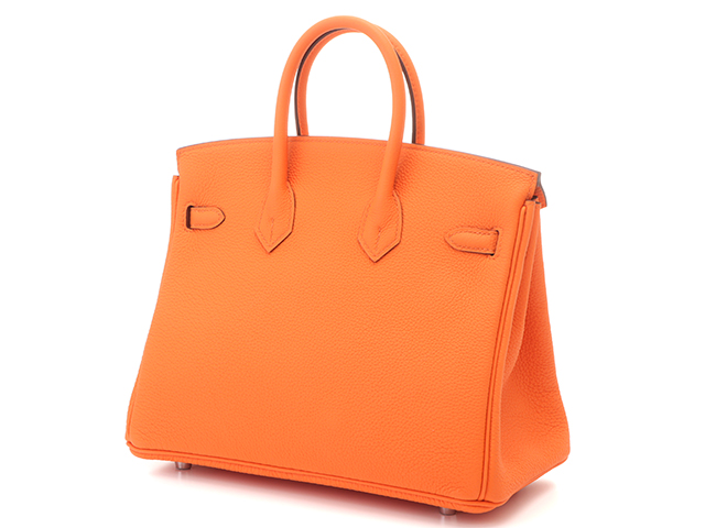 HERMES エルメス バーキン25 オレンジミニアム/SV B刻印(2023年 HERMES エルメス バーキン25 オレンジミニアム/SV B刻印(2023年