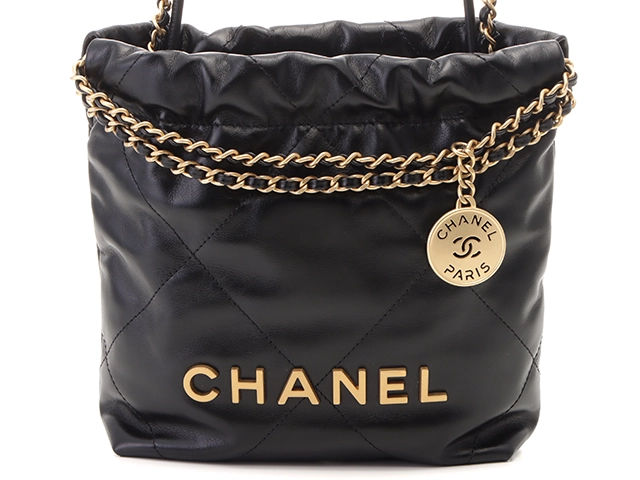 ＣＨＡＮＥＬ シャネル シャネル２２ ミニバッグ ブラック ｇｐ カーフ