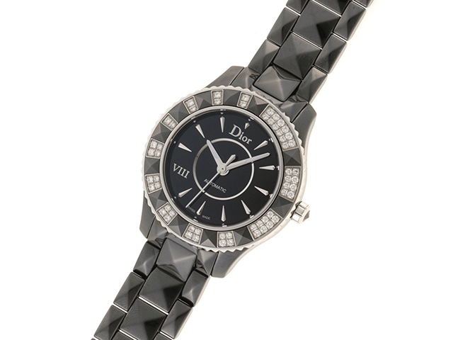 Dior ディオール レディース オートマチック ユイット Dベゼル CD1235E0 ブラック文字盤 CE(セラミック)【472】HK