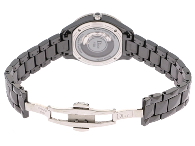 Dior ディオール レディース オートマチック ユイット Dベゼル CD1235E0 ブラック文字盤 CE(セラミック)【472】HK