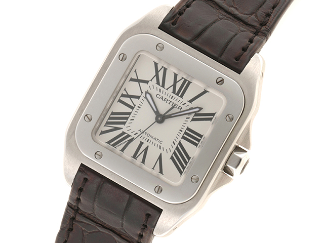 Cartier カルティエ サントス 100MM W20106X8 シルバー文字盤