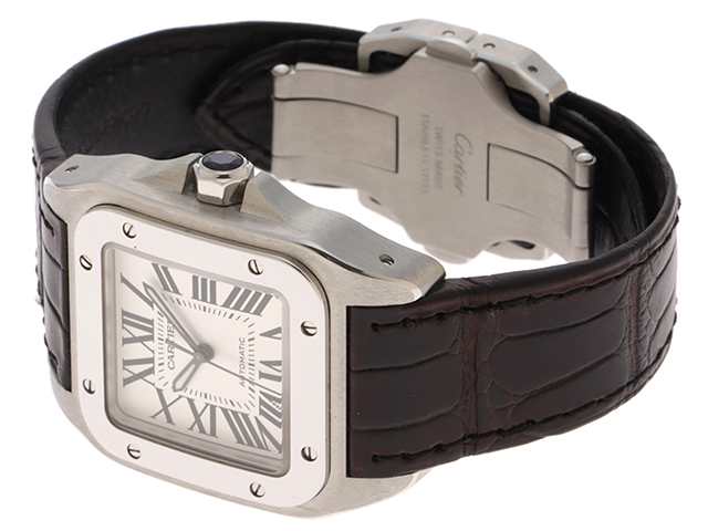 Cartier カルティエ サントス 100MM W20106X8 シルバー文字盤