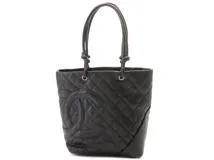 CHANEL シャネル カンボンラインミディアムトート ブラック SV カーフ A25167【431】2148103589935  の購入なら「質」の大黒屋（公式）