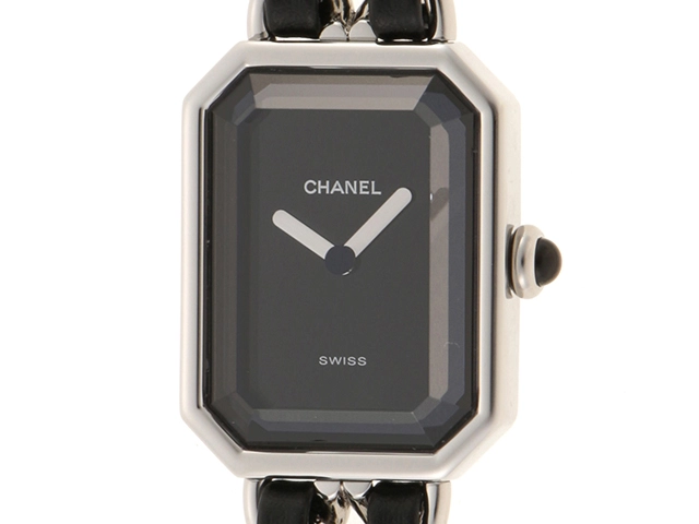 CHANEL シャネル 腕時計 プルミエールL H0451 ステンレス/革 ブラック ...