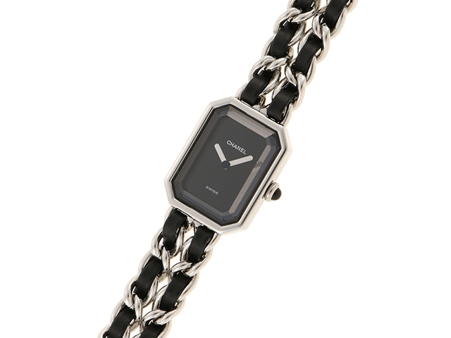 CHANEL シャネル 腕時計 プルミエールL H0451 ステンレス/革 ブラック 