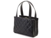 シャネル CHANEL ハンドバッグ マトラッセ ラムスキン ブラック