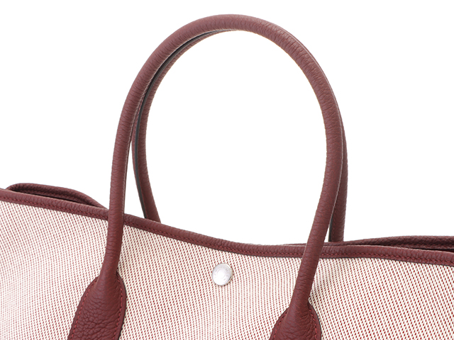 HERMES エルメス ガーデンパーティPM ルージュアッシュ/トワルGM