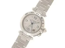 Cartier カルティエ パシャC メリディアン GMT ホワイト文字盤