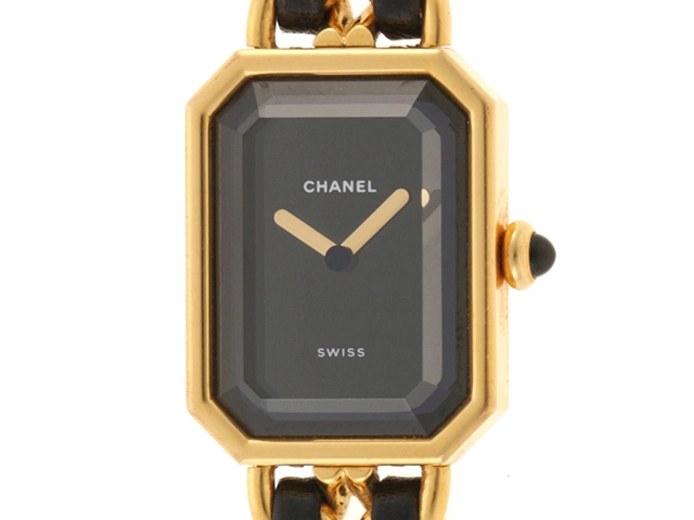 シャネル　プルミエール　腕時計　ゴールド　ブラック　正規品　レディースファッション小物