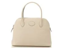 HERMES エルメス ハンドバッグ ボリード27 ナタ/シルバー色金具 ヴォーエプソン U刻印【472】SJ