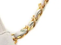 CHANEL　シャネル　ダイアナフラップ　マトラッセ　チェーンショルダー　ホワイト/GP シープ【432】2148103595059