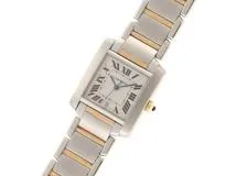 Cartier カルティエ 腕時計 タンクフランセーズLM W51005Q4 アイボリー文字盤 K18イエローゴールド/ステンレス 自動巻き【472】SJ