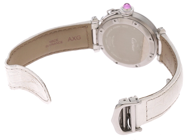 Cartier カルティエ 腕時計  パシャC ドゥ カルティエ W3109699 2007クリスマス限定モデル ステンレス ウィンターフラワー ステンレス/アリゲーターベルト 自動巻き【471】