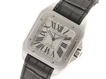 Cartier カルティエ サントス100LM W20076X8 自動巻き SS/レザー メンズ シルバー文字盤【430】2148103597190  の購入なら「質」の大黒屋（公式）