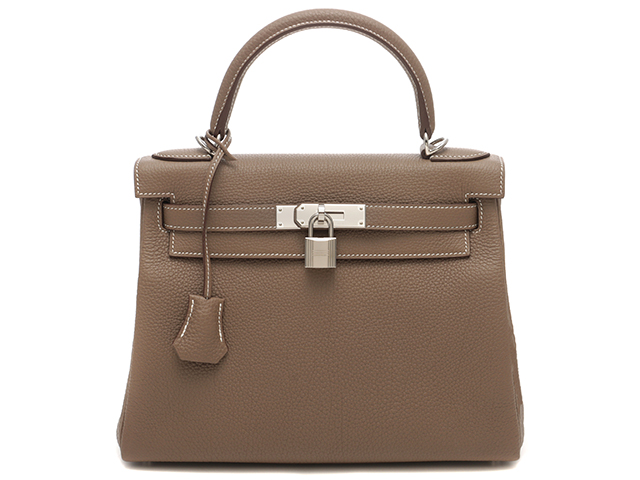 HERMES エルメス ケリー28 エトゥープ SV シルバー金具 Y刻 2020