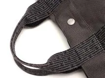 HERMES　エルメス　エールライントートMM 　グレー　SV　キャンバス【431】2148103598111